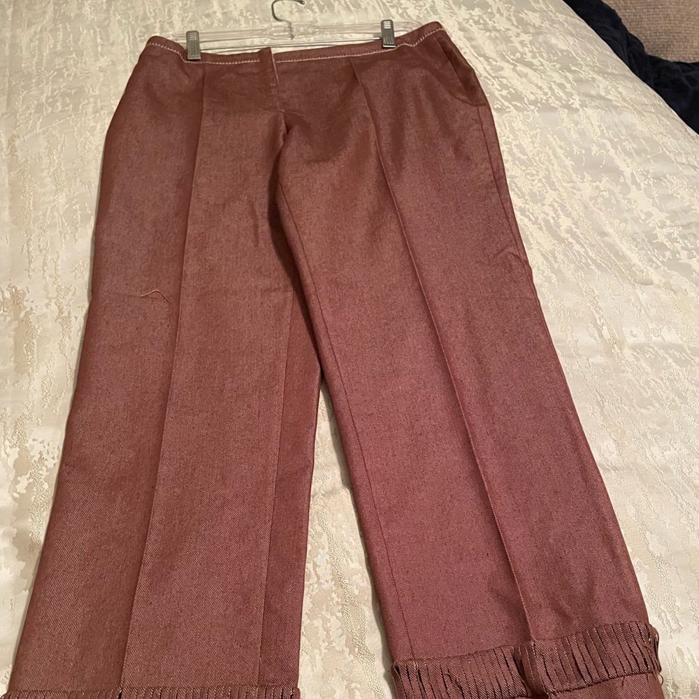 Brown pants for Philosophy by Alberta Ferretti